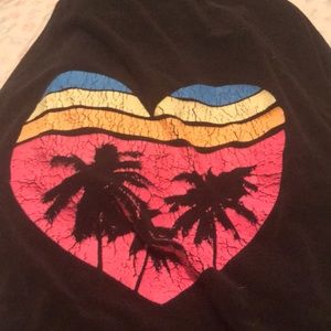 Black Hoodie with rainbow heart on the back USED